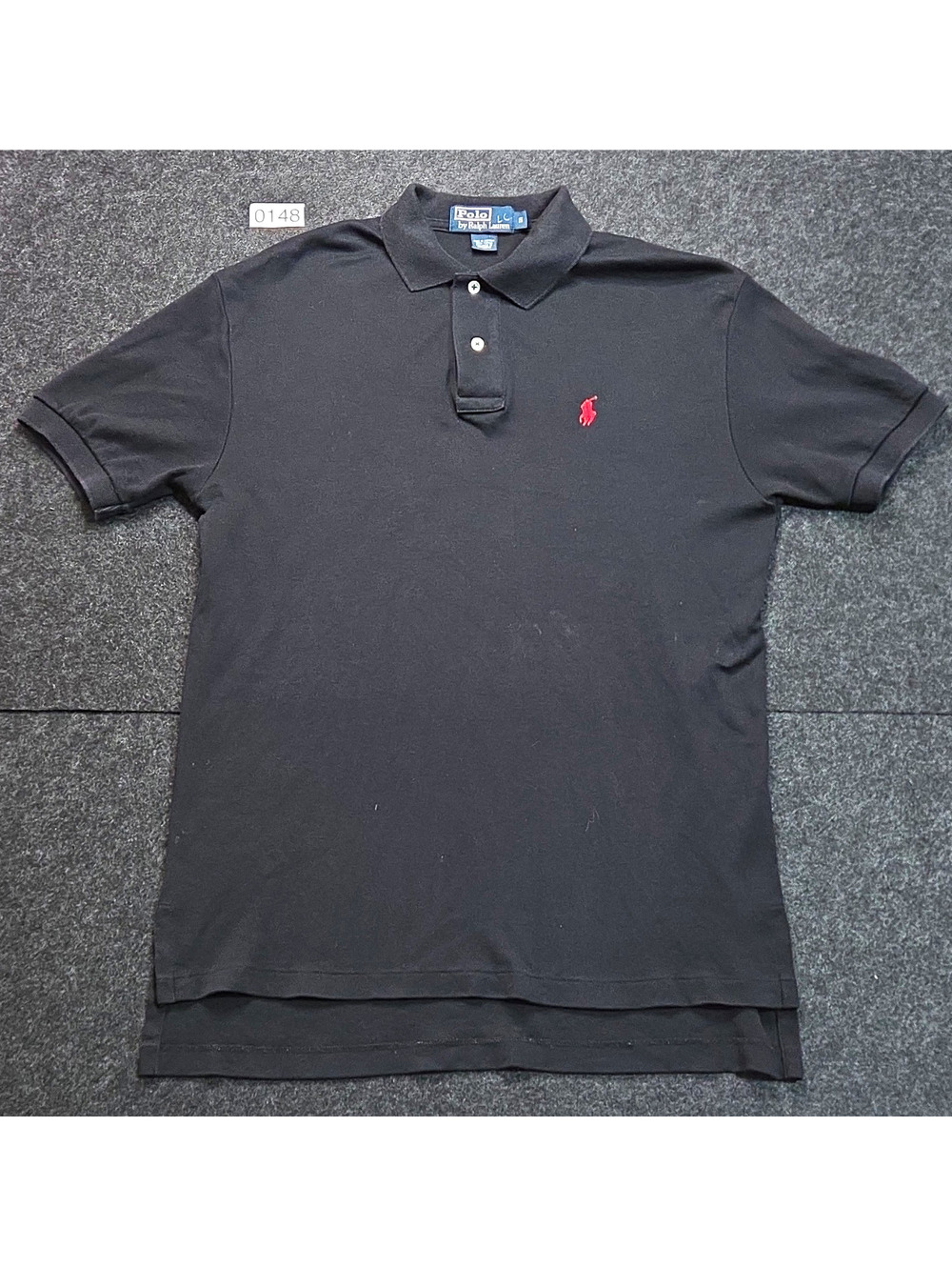 Polo Ralph Lauren Men's Polo Shirt S Black Solid Short Sleeve Cotton Embroidered